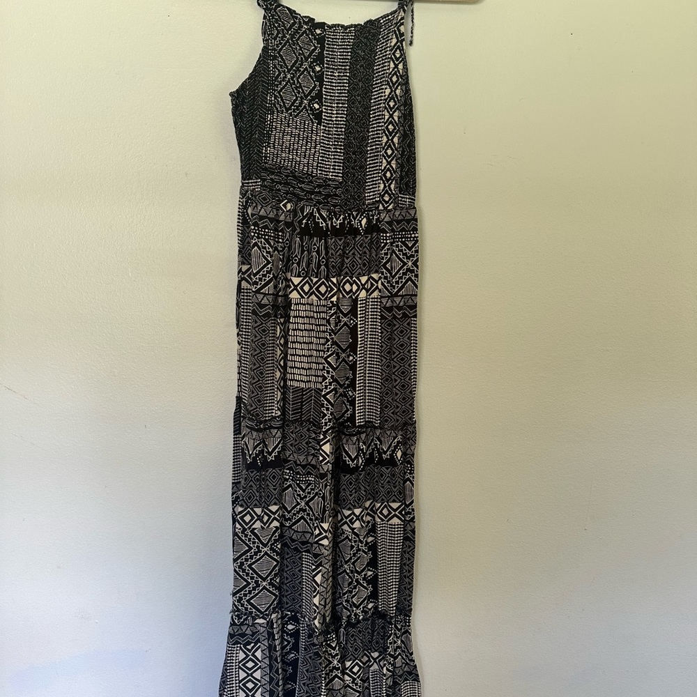 Wild Fable One Shoulder Black and White Dress